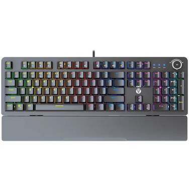 Fantech RGB Clicky-Blue Mechanical Gaming Keyboard with Wrist Rest Black