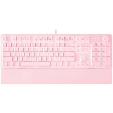 Fantech RGB Clicky-Blue Mechanical Gaming Keyboard with Wrist Rest Pink