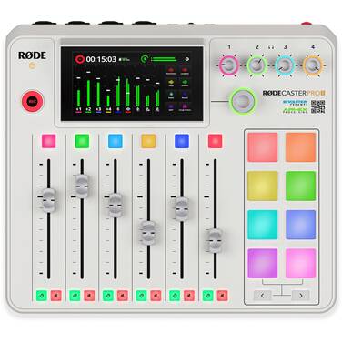 RODE White RODECaster Pro II Integrated Audio Production Studio