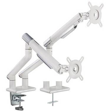 17-32 Brateck Dual Premium Slim Aluminum Spring-Assisted Monitor Arm - OPEN STOCK - CLEARANCE