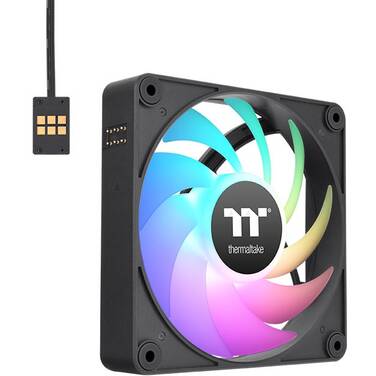 120mm Thermaltake CT120 EX ARGB Magnetic Quick Connect PWM Fan Black (3-Fan Pack)