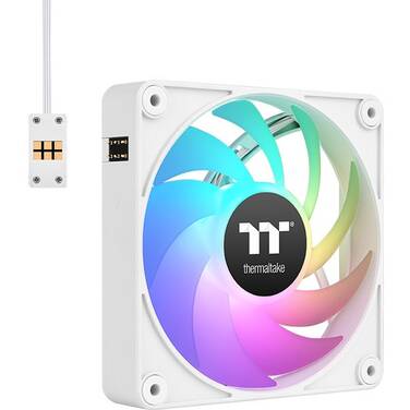 120mm Thermaltake CT120 EX ARGB Magnetic Quick Connect PWM Fan White (3-Fan Pack)