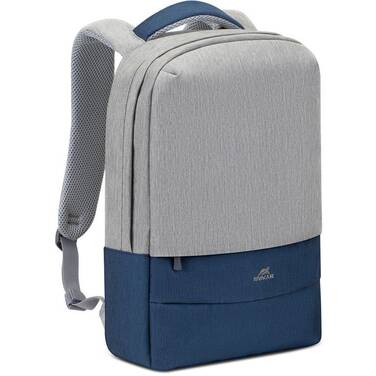 15.6 Rivacase Prater 7562 Grey/Dark Blue Anti-Theft Laptop Backpack