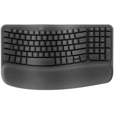 Logitech Wave Keys Wireless Ergonomic Keyboard Graphite 920-012281