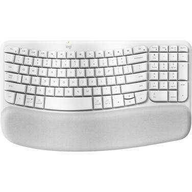 Logitech Wave Keys Wireless Ergonomic Keyboard Off-White