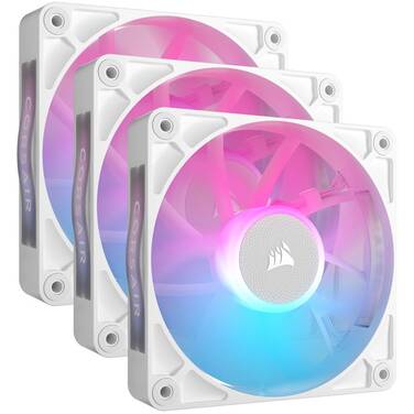 120mm Corsair iCUE LINK RX120 White RGB PWM Fan 3 Pack