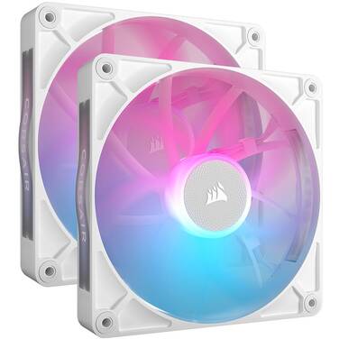 140mm Corsair iCUE LINK RX140 White RGB PWM Fan 2 Pack