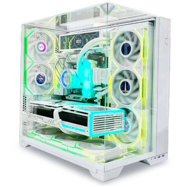 Lian Li O11 Vision Compact E-ATX Dual Chamber White Case with Back-Connect Support