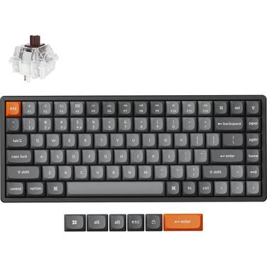 Keychron K2 Max QMK RGB Tactile-Brown Mechanical Wireless Gaming Keyboard Black