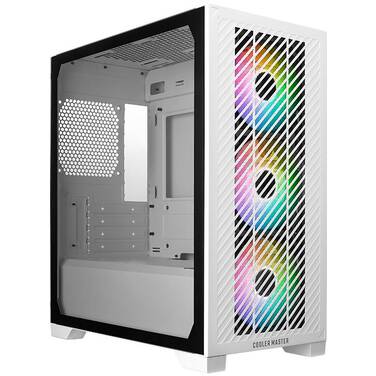 Cooler Master MicroATX Elite 301 ARGB Case Gaming White E301-WGNN-S00