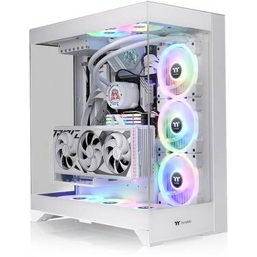 Thermaltake CTE E550 Tempered Glass Dual Chamber Mid Tower Case Snow