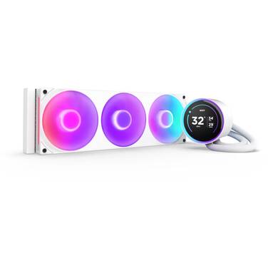 NZXT Kraken Elite 360mm RGB 2024 V2 Liquid Cooler with LCD White