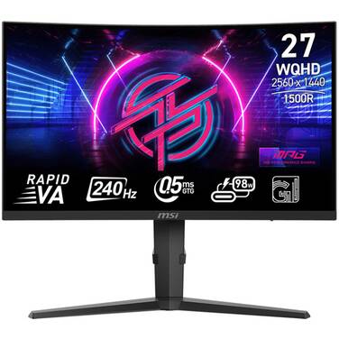 27 MSI MPG 275CQRXF QHD 240Hz Curved Gaming Monitor