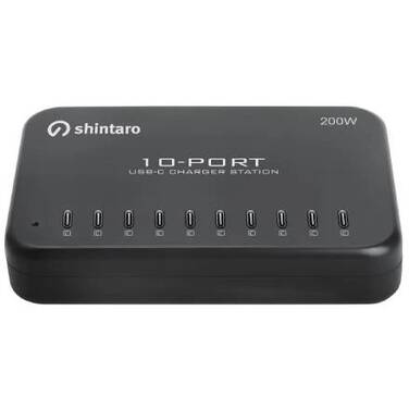 Shintaro Multi Port Charger 200W 10-Port GaN Charger USB-C