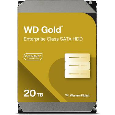 20TB WD Gold Enterprise Class 3.5 7200rpm SATA HDD WD202KRYZ