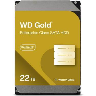 22TB WD Gold Enterprise Class 3.5 7200rpm SATA HDD WD221KRYZ