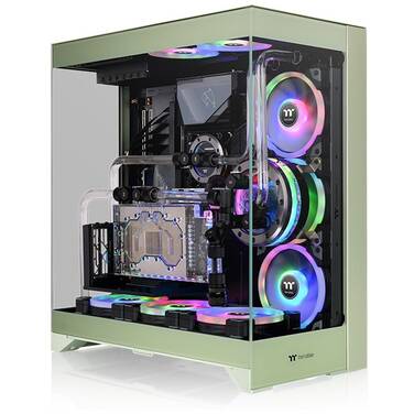 Thermaltake CTE E550 Tempered Glass Dual Chamber Mid Tower Case Matcha Green