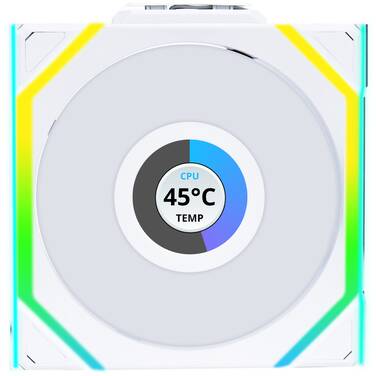 120mm Lian Li 12SLLCD1W1W UNI FAN Wireless LCD Fan White