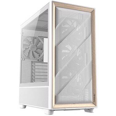 Antec FLUX-WH White Mid Tower Case with Birch Trim