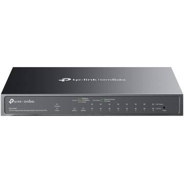 10-Port TP-Link ES210GMP Omada Gigabit Easy Managed Switch with 8-Port PoE+