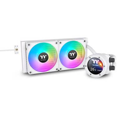 Thermaltake TH240 V2 Ultra EX ARGB Magnetic Connect Liquid Cooler with LCD Display Snow