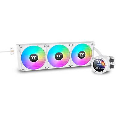 Thermaltake TH420 V2 Ultra EX ARGB Magnetic Connect Liquid Cooler with LCD Display Snow