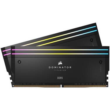 32GB DDR5 (2x16GB) Corsair 7000MT/s C34 Dominator Titanium RGB Memory Black