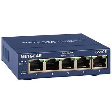 5-Port Netgear GS105AU Gigabit Ethernet Unmanaged Switch