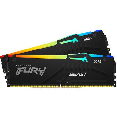 32GB DDR5 (2x16GB) Kingston 6000MT/s C36 Fury RGB Memory Black