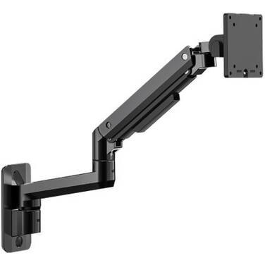 17-49 Brateck Fabulous Wall Mounted Single Heavy-Duty Gas Spring Monitor Arm Black