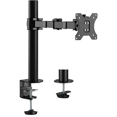 17-32 Brateck Economy Single Steel Articulating Monitor Arm Black