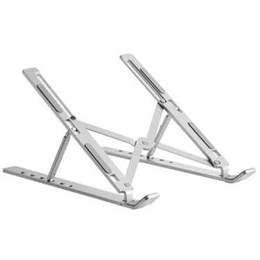 11-15 Brateck Foldable 6-Level Adjustable Aluminum Laptop Riser Silver