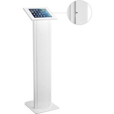 9.7-10.2 Brateck Anti-Theft Freestanding Tablet Kiosk Stand White