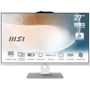 27 MSI Modern AM272P 12M-1049AU i7 16GB/1TB All-In-One Desktop White