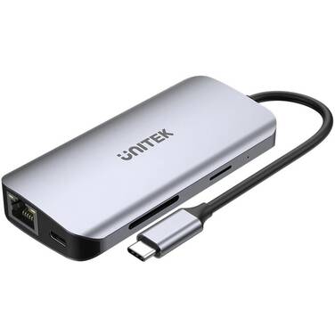 Unitek 8-in-1 USB-C Hub with Dual HDMI and 100W PD