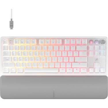 Corsair K70 PRO TKL Programmable Magnetic Gaming Keyboard with Rapid Trigger White