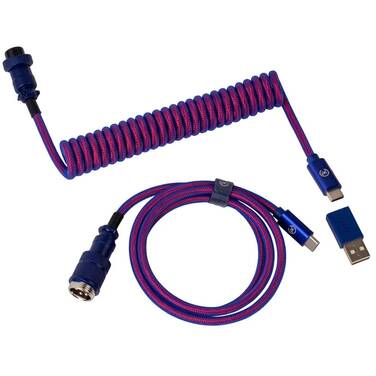 Keychron Premium Coiled Aviator Cable Straight Purple