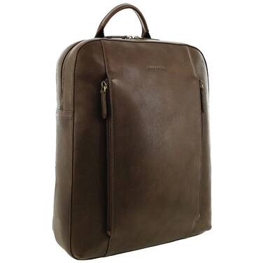 14 Pierre Cardin Functional Leather Laptop Backpack Oak