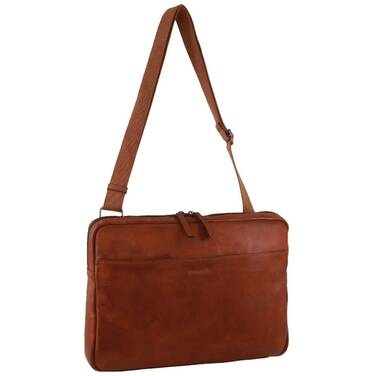 15.6 Pierre Cardin Italian Business Computer Bag Cognac