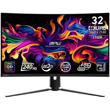 32 MSI MPG 321CURX QD-OLED 4K 240Hz Quantum Dot OLED Gaming Monitor