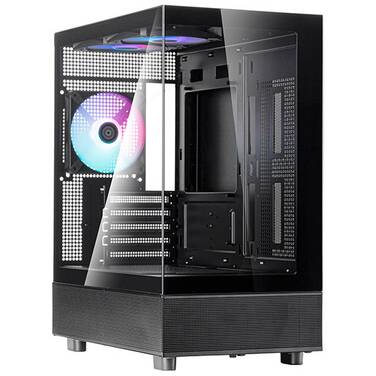 SilverStone LD04 RGB Micro-ATX Gaming Case Black