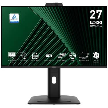 27 MSI PRO MP275QPDG IPS QHD 100Hz Docking Monitor with Webcam and Speakers