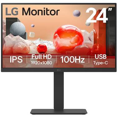 24 LG 24BA550-B FHD IPS Home Office Monitor with Integrated Hub and Speakers