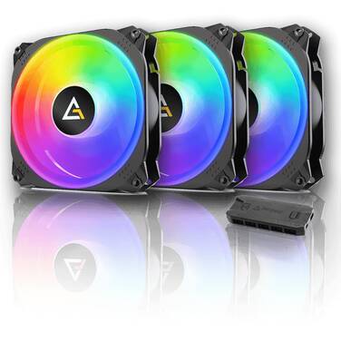 120mm Antec Prizm 120 ARGB 3 Fans with Controller