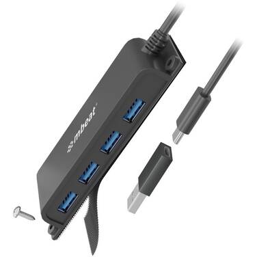 mbeat Mountable 4-Port USB-C Hub