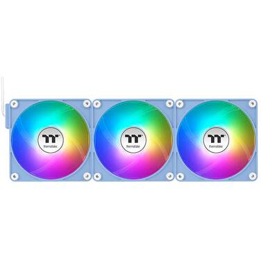 120mm Thermaltake CT120 EX Reverse ARGB Magnetic Connect Case Fan Hydrangea Blue 3 Pack