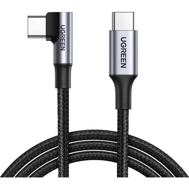 1 Metre UGREEN 90 Degree USB-C to USB-C 100W Braided Cable