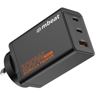 mbeat Gorilla Power PD 100W GaN II USB-C Charger (2C+A)