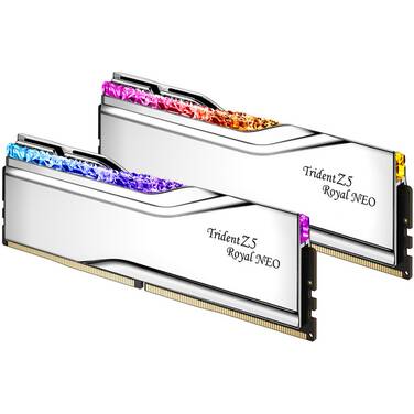 32GB DDR5 (2x16GB) G.Skill 8000MT/s Trident Z5 Royal Neo RGB EXPO RAM Silver