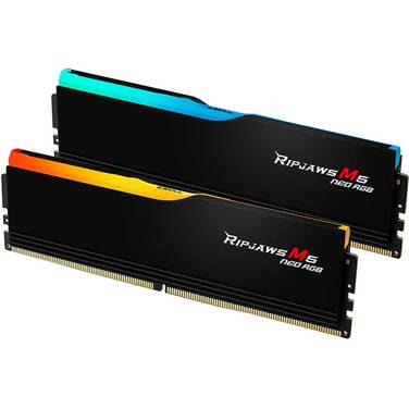 64GB DDR5 (2x32GB) G.Skill 6000MT/s CL36 Ripjaws M5 Neo RGB XMP+EXPO RAM Black